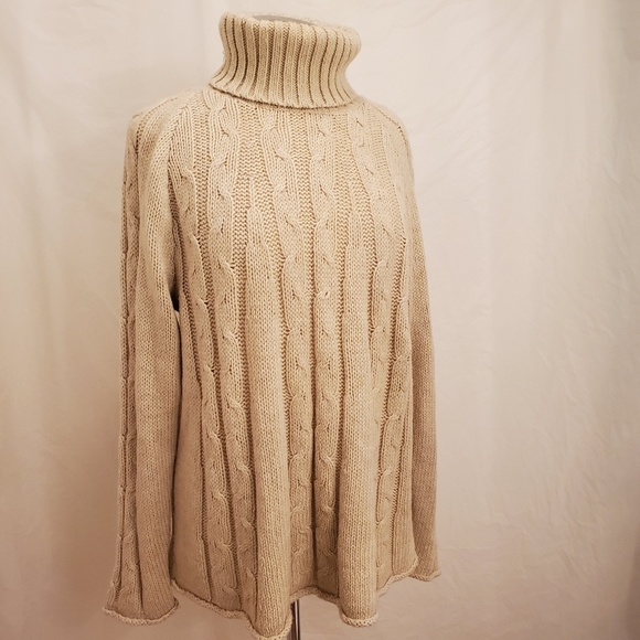 Coldwater Creek Sweaters - Coldwater Creek Cream Cable Swing Swe…